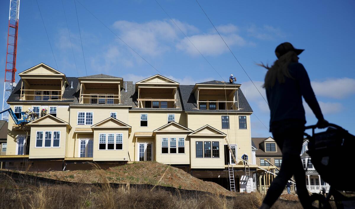 Townhomes under construction in Atlanta on Feb. 17.