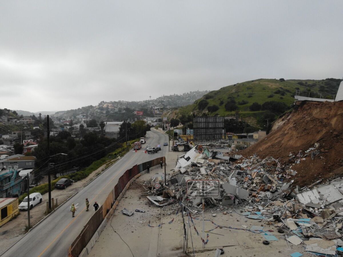 Two apartment buildings in Tijuana collapse due to landslide - The San  Diego Union-Tribune