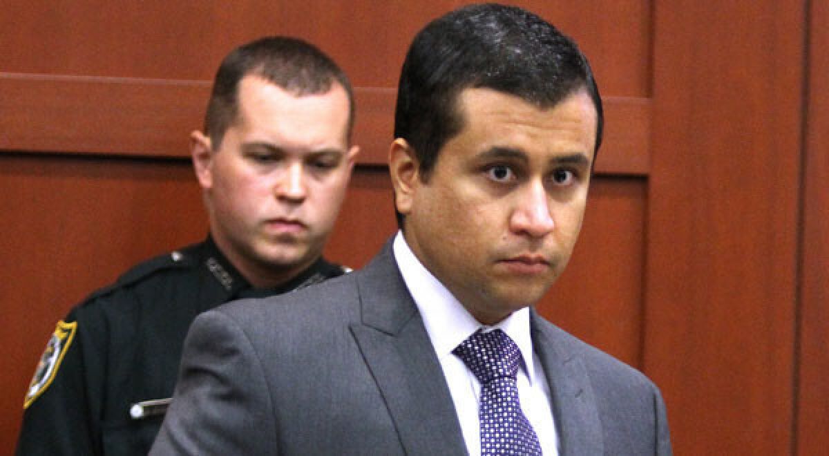 George Zimmerman, accused of murder in the shooting of Trayvon Martin, at a bond hearing in June.