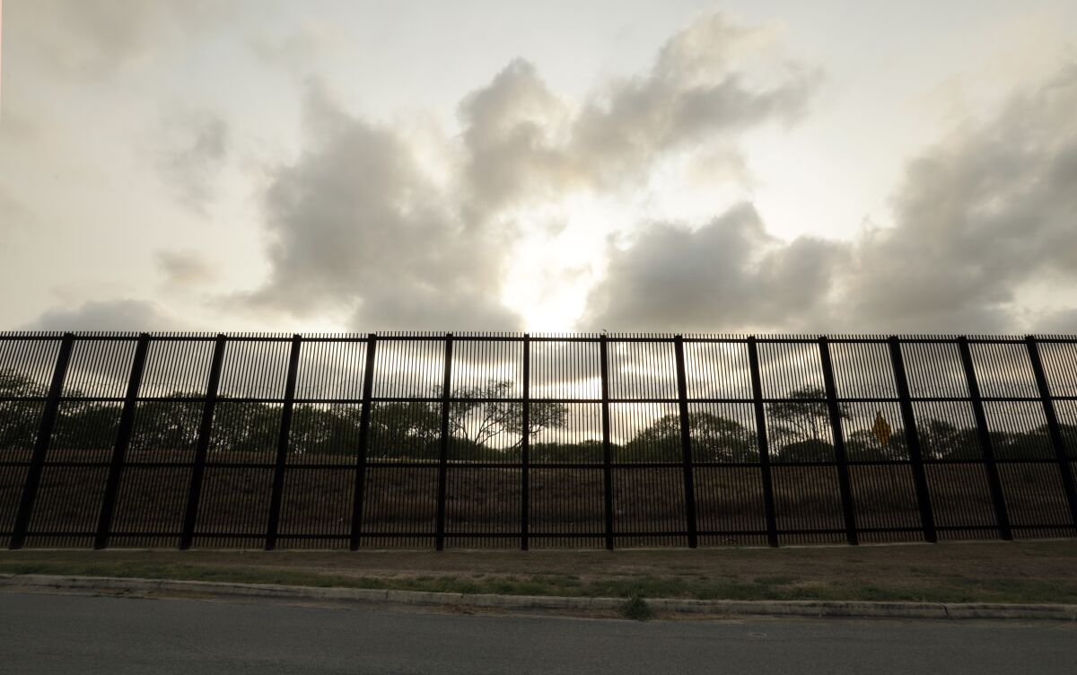 The border wall in Brownsville, Texas.