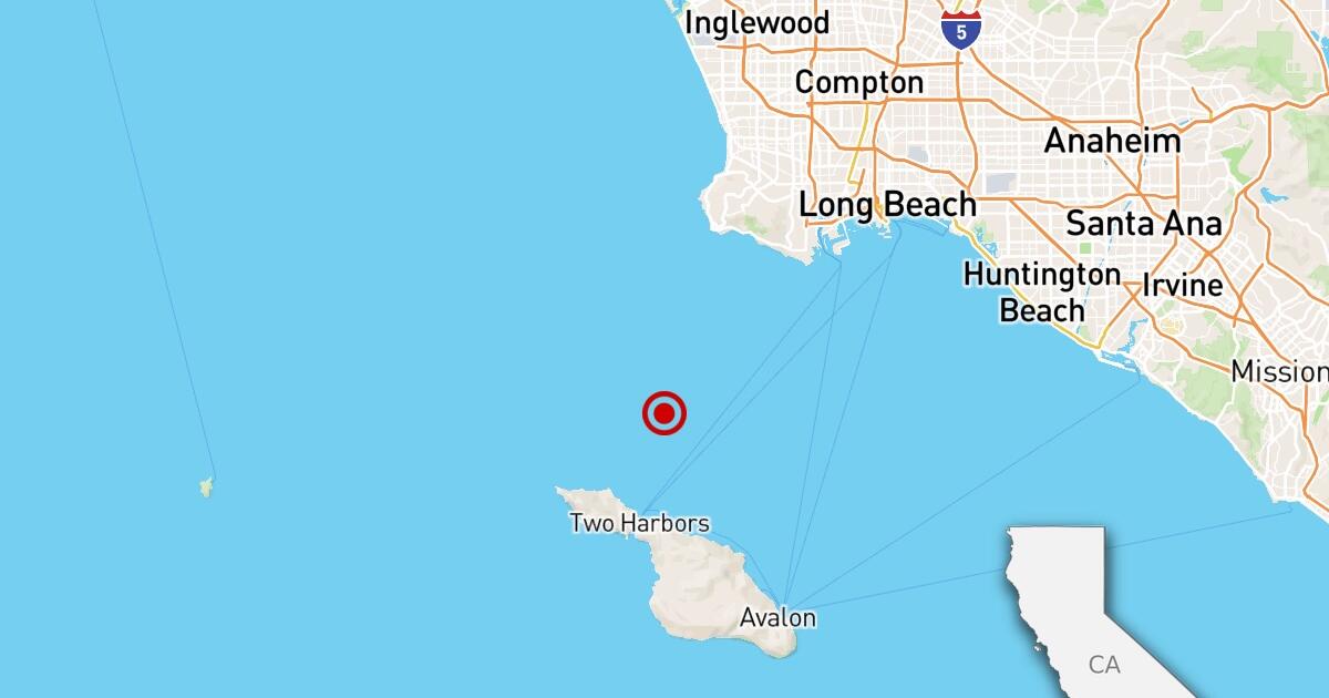 Um terremoto de magnitude 3,5 foi registrado em Catalina