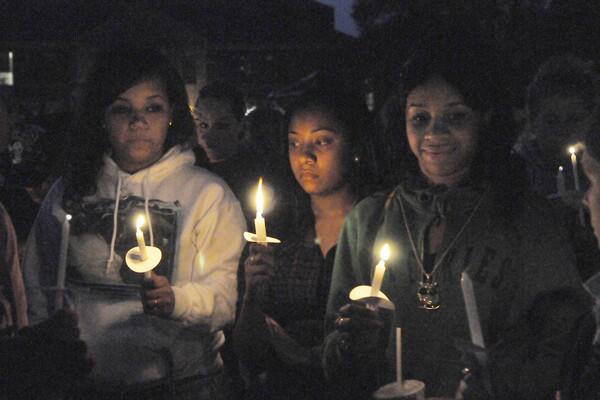 Students and others joined in a candlelight vigil held for slain student Jasper Howard at the university.