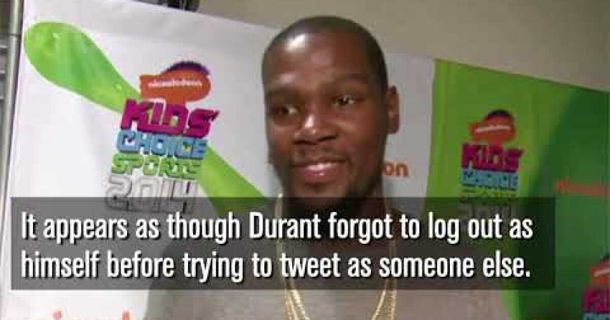 Kevin Durant apparently tried to use a fake Twitter account to defend himself, slam Thunder