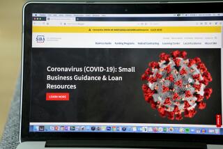 The Coronavirus (COVID-19): Small Business Guidance & Loan Resources website is displayed on a computer in Brooklyn, N.Y. on Sunday, May 10, 2020. (AP Photo/Julia Weeks)