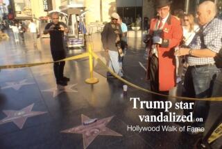 Donald Trump's star vandalized on Hollywood Walk of Fame