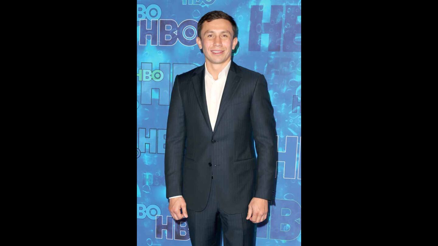 Professional boxer Gennady Golovkin attends HBO's Emmys after-party.