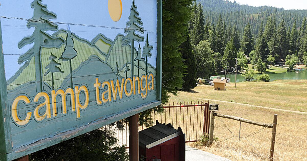 The entrance to Camp Tawonga in Groveland, Calif.