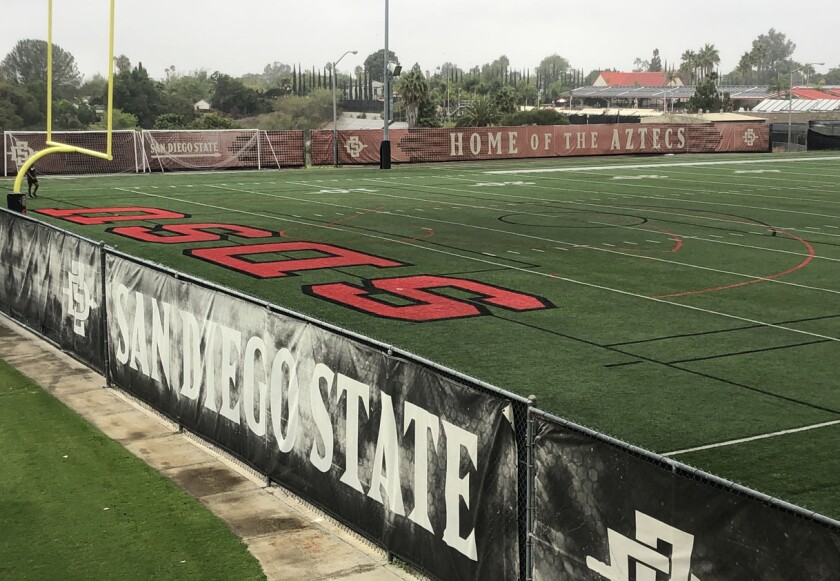 A view of the SDSU football field