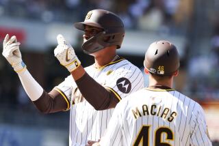 San Diego, CA - March 28: San Diego Padres second baseman Xander Bogaerts (2) celebrates his hit against the San Francisco Giants during the seventh inning on Opening Day at Petco Park Thursday, March 28, 2024 in San Diego, CA. (Meg McLaughlin / The San Diego Union-Tribune)