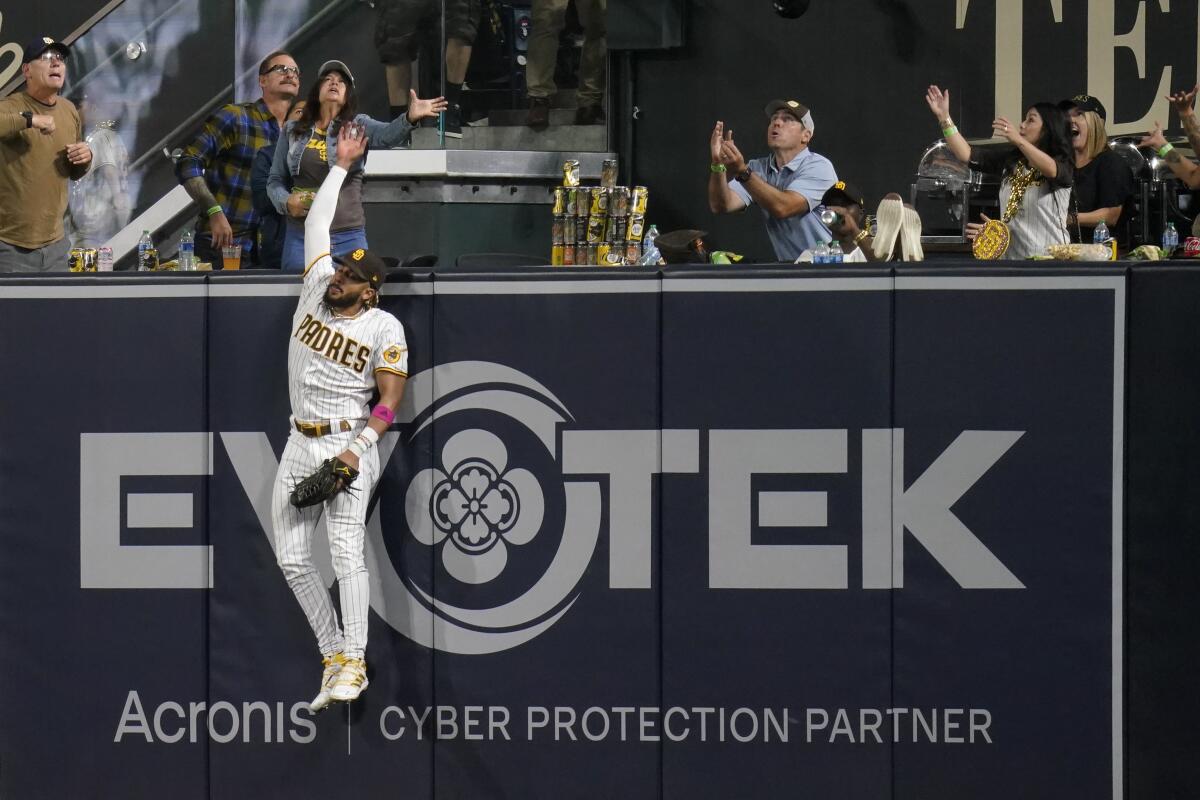 A home run by the Astros' Kyle Tucker said over Padres right fielder Fernando Tatis Jr. in the eighth inning Friday night.