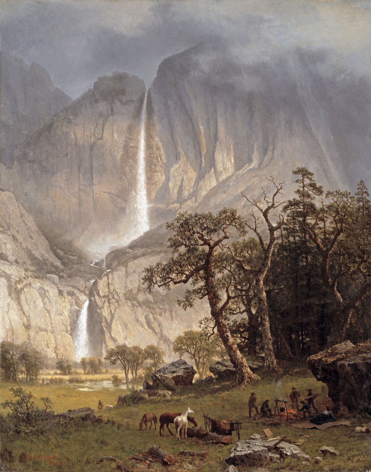 “Cho-looke, The Yosemite Fall” (1864), Albert Bierstadt, Timken Museum of Art