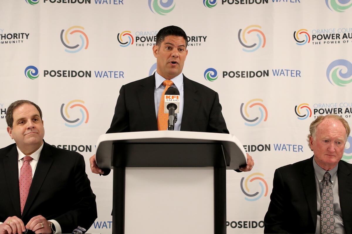 Scott Maloni, Poseidon Water vice president of project development, answers questions.