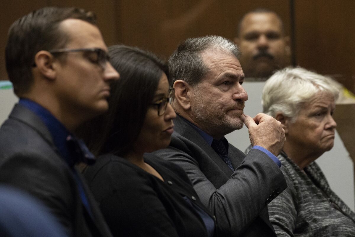 Four social workers — Kevin Bom, left, Stefanie Rodriguez, Gregory Merritt and Patricia Clement — faced criminal charges in the case of Gabriel Fernandez.