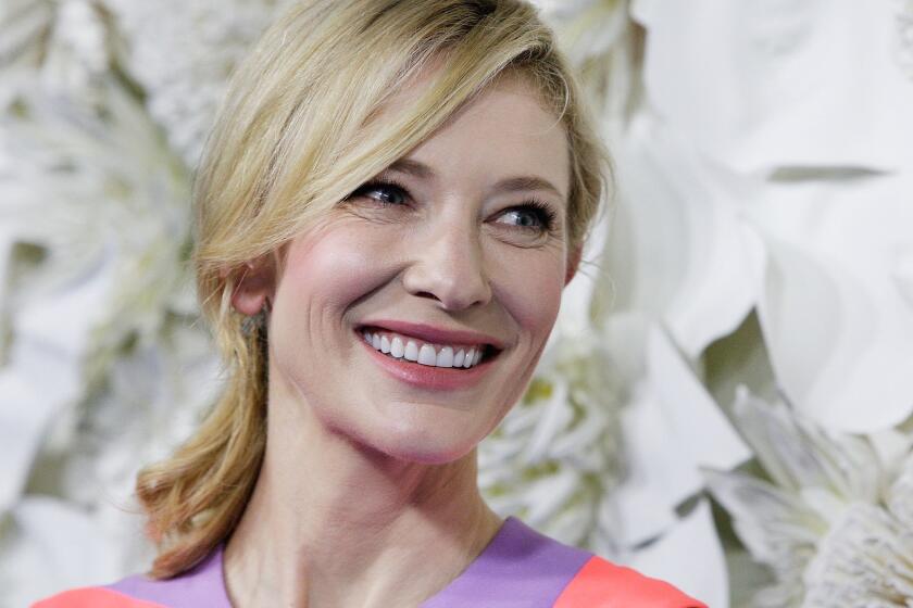 Cate Blanchett at the Australian premiere of "Cinderella" in Sydney on Wednesday. The lady has a sense of humor.