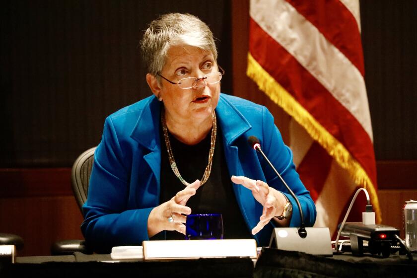Janet Napolitano, the first woman to lead the UC system, is stepping down.