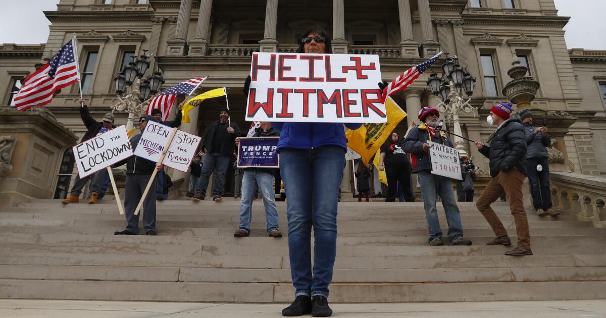 Opinion: ‘LIBERATE MICHIGAN!’ Trump tweets to armed protesters. What was he thinking?