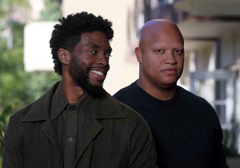 Chadwick Boseman and Logan Coles.