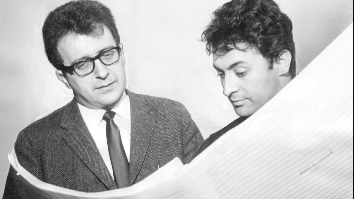 Luciano Berio, left, with Zubin Mehta.