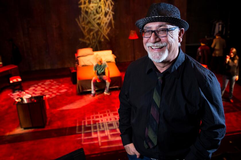 José Luis Valenzuela, founder and artistic director of the Latino Theater Company, in 2014 during rehearsals for "Encuentro." The company has received a $500,000 Mellon Foundation grant.