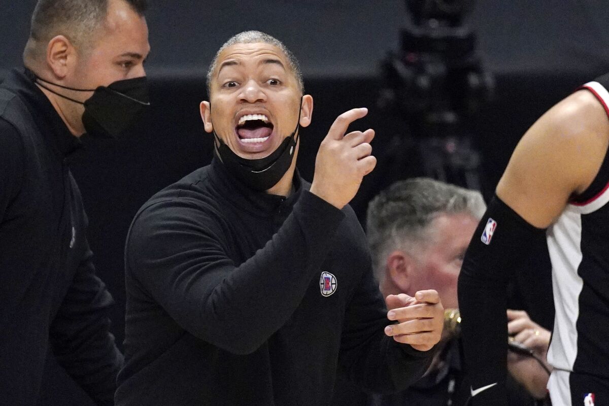 Clippers coach Tyronn Lue.