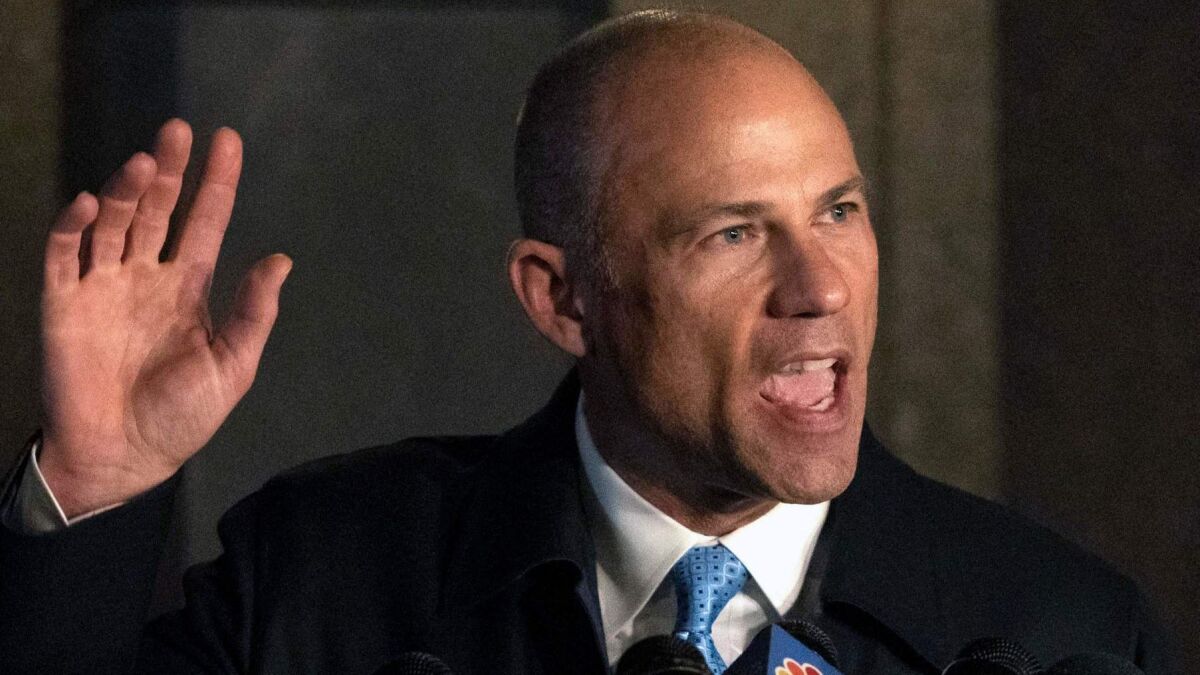 Michael Avenatti outside New York federal court after his March 25 arrest.