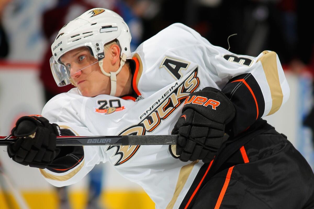 Jakob Silfverberg, who was acquired from the Ottawa Senators in the Bobby Ryan trade, is one of the new faces playing for the Ducks this season.