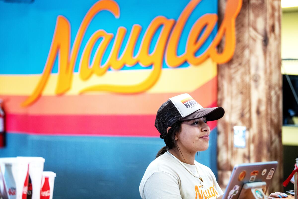 Naugles employee Lidia Rivera at the Fountain Valley location.