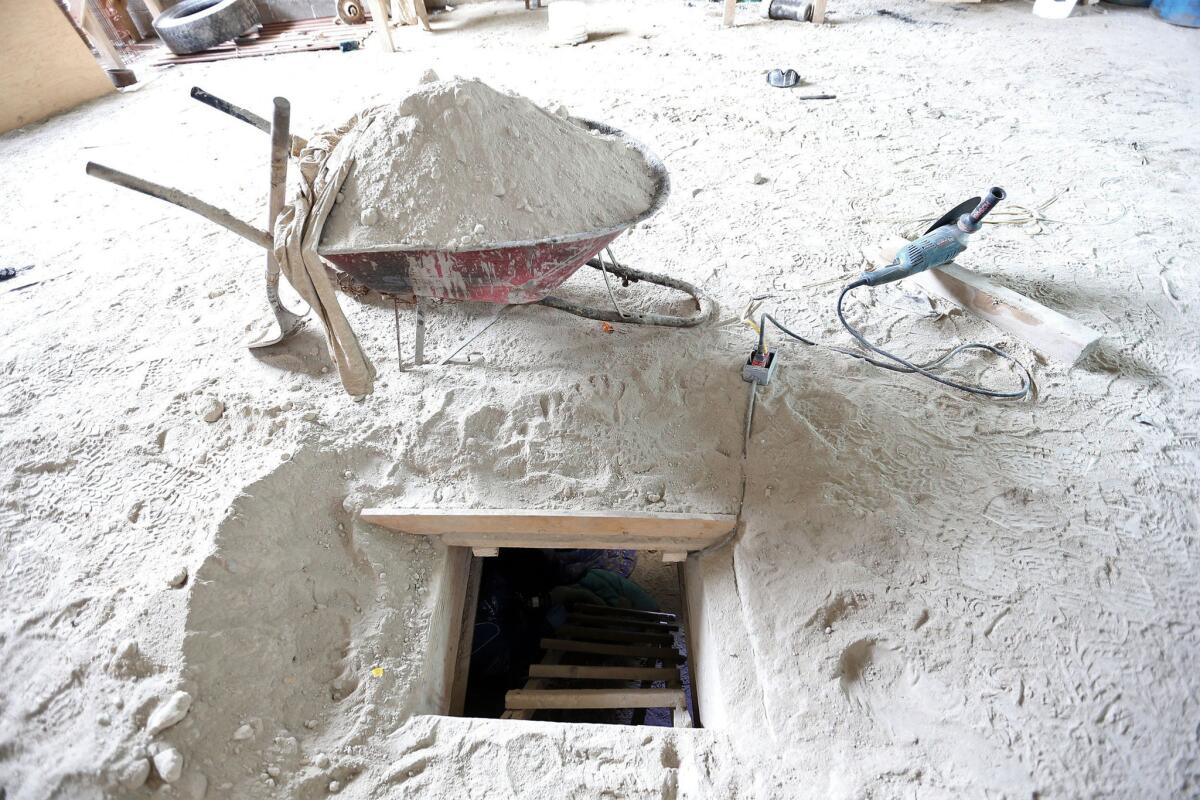 A photo released by the attorney general of Mexico is said to show the end of a tunnel used by Joaquin "El Chapo" Guzman to escape from the Altiplano prison near Mexico City.