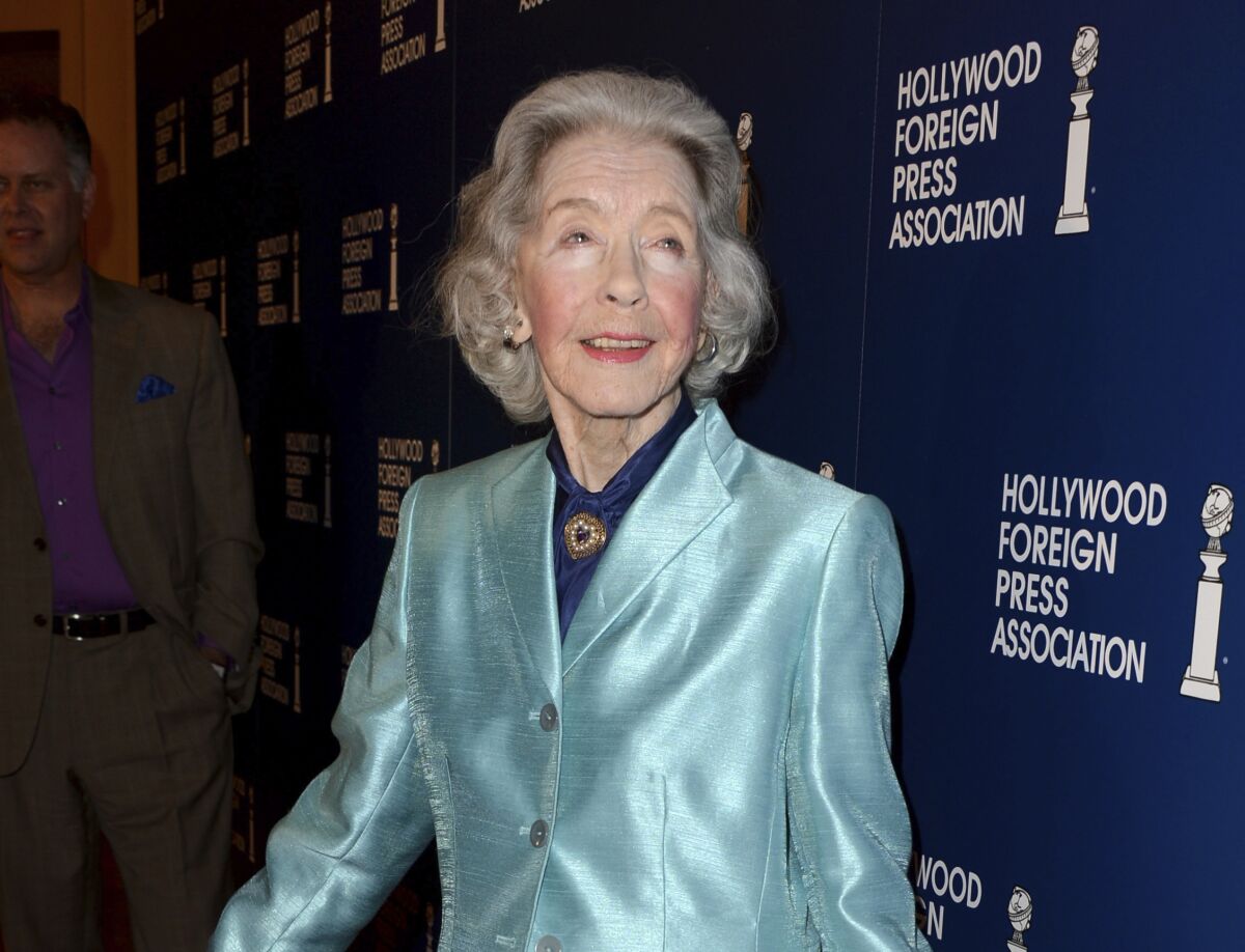 FILE - Marsha Hunt, one of the last living stars of Hollywood’s Golden Age, arrives at the Hollywood Foreign Press Association Luncheon in Beverly Hills, Calif., on Aug. 13, 2013. A documentary of her life is airing on TCM on Dec. 11 along with seven of her films. (Photo by Jordan Strauss/Invision/AP, File)
