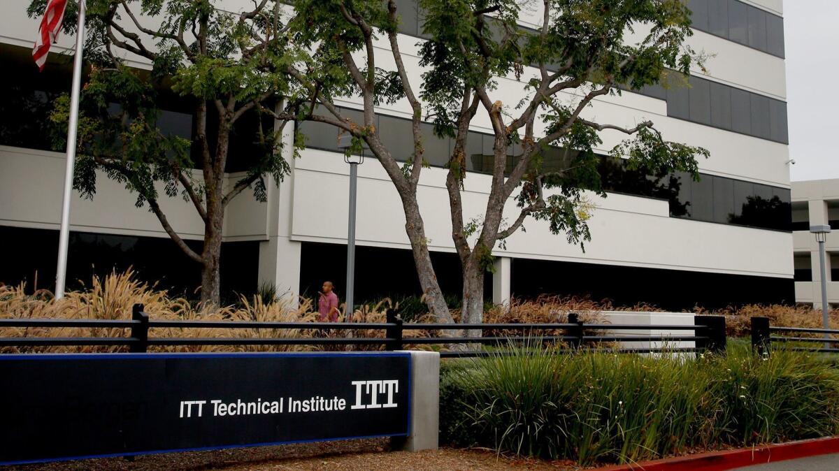 The ITT Technical Institute campus in Orange was among several campuses in Southern California that closed in September after the for-profit chain ITT Educational Services filed for bankruptcy.