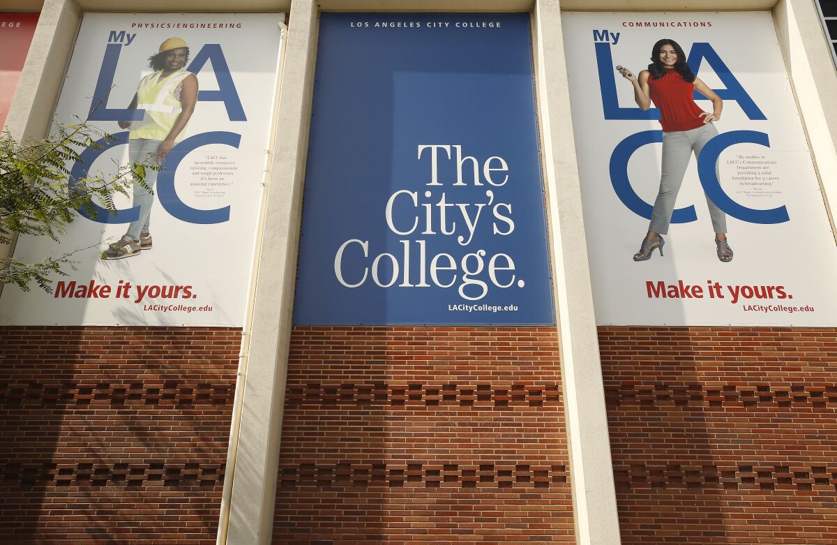 A brick building at Los Angeles City College. 