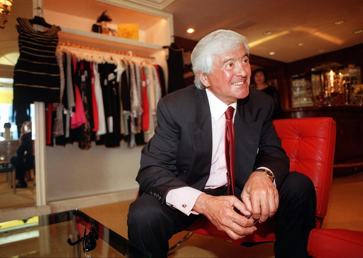 Fred Hayman, shown in 1997, was a founder of the Rodeo Drive Committee that courted many of the luxury European retailers whose boutiques now line the street in Beverly Hills.