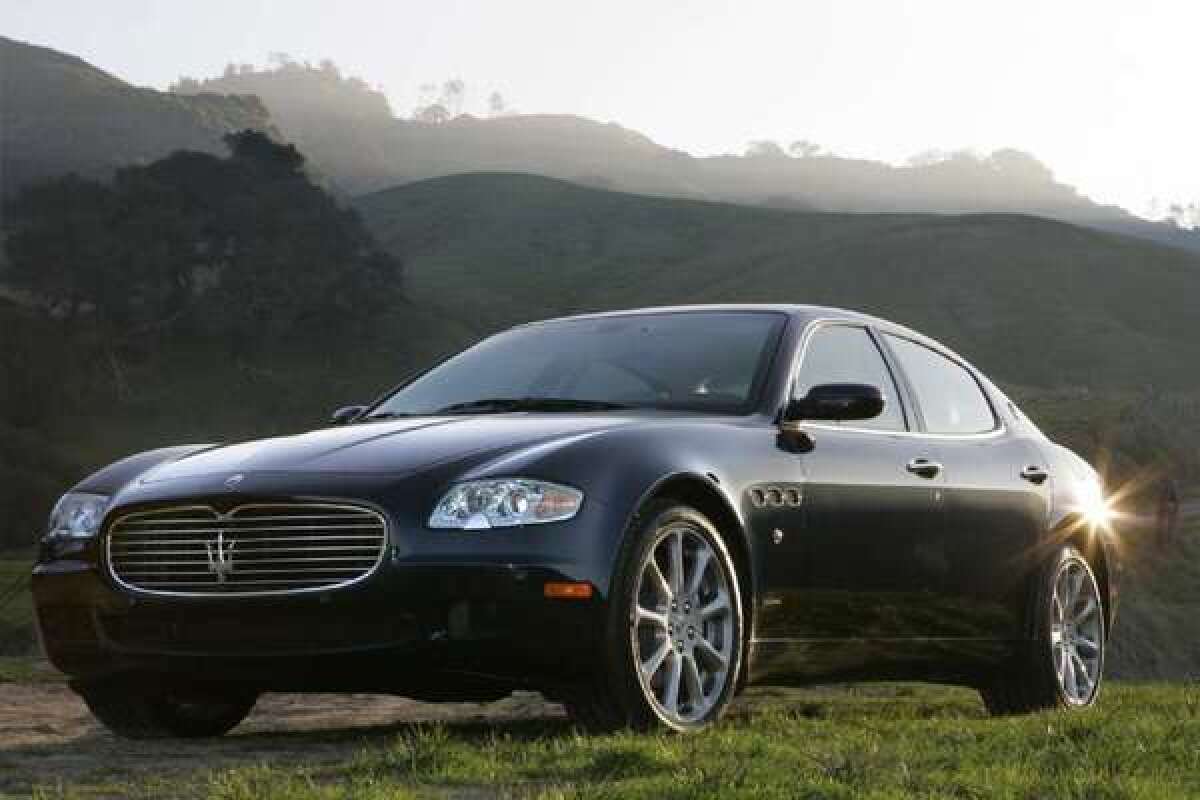 A 2007 Maserati Quattroporte sedan. Some models are being recalled for a corrosion problem that could lead to a loss of control.