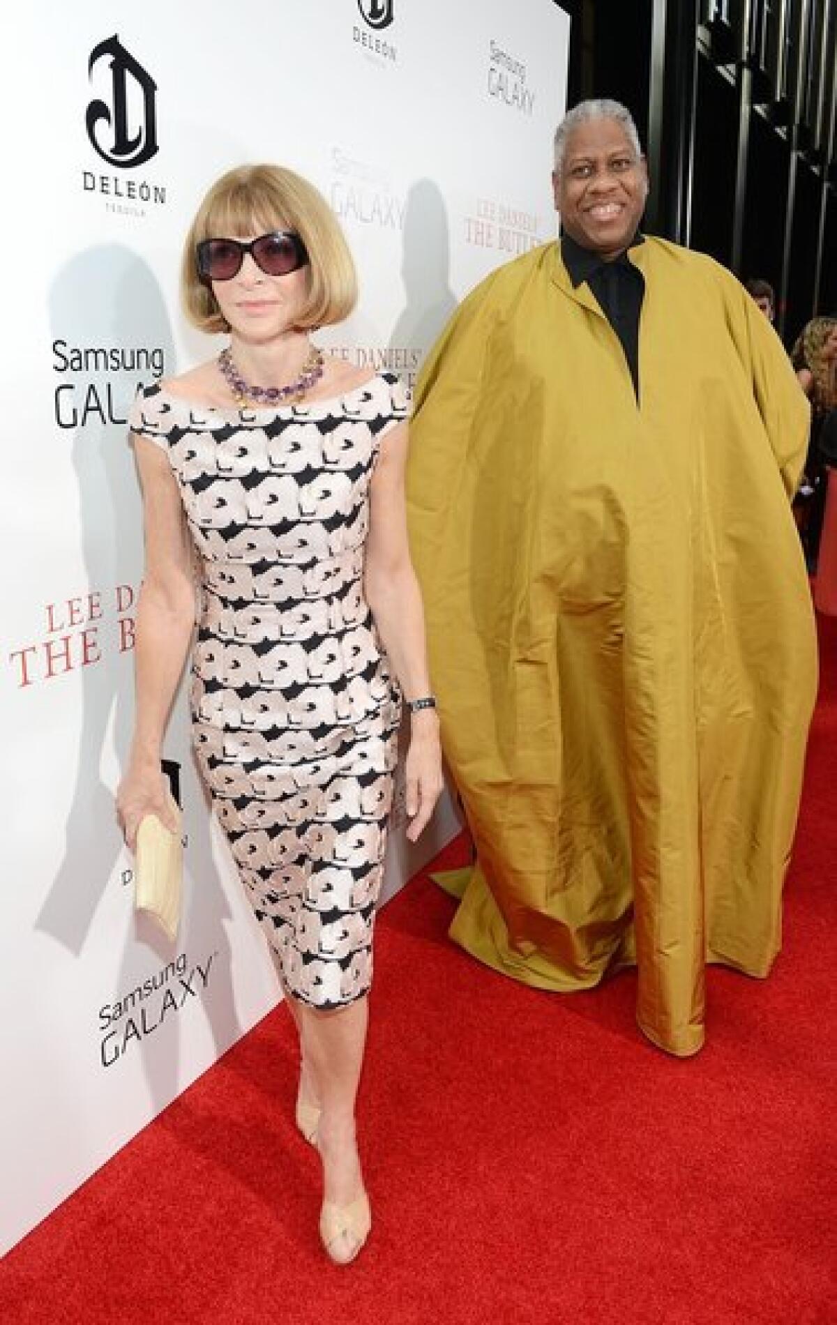 Vogue Editor in Chief Anna Wintour and Andre Leon Talley attend the New York premiere of Lee Daniels' "The Butler."