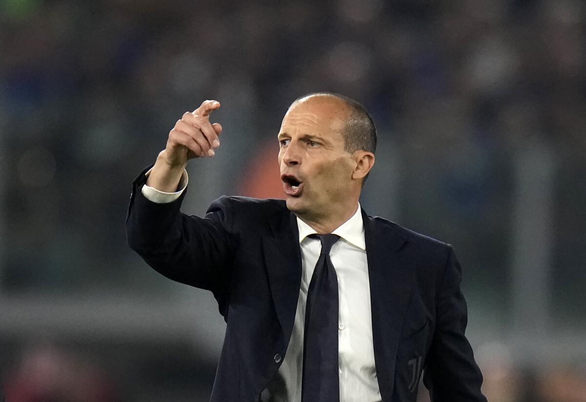 Juventus' head coach Massimiliano Allegri  
