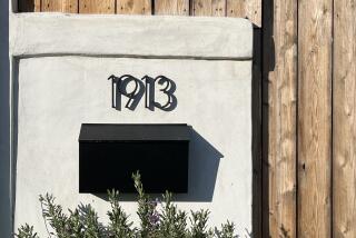 A stylish font marks the house number on home in Eagle Rock.