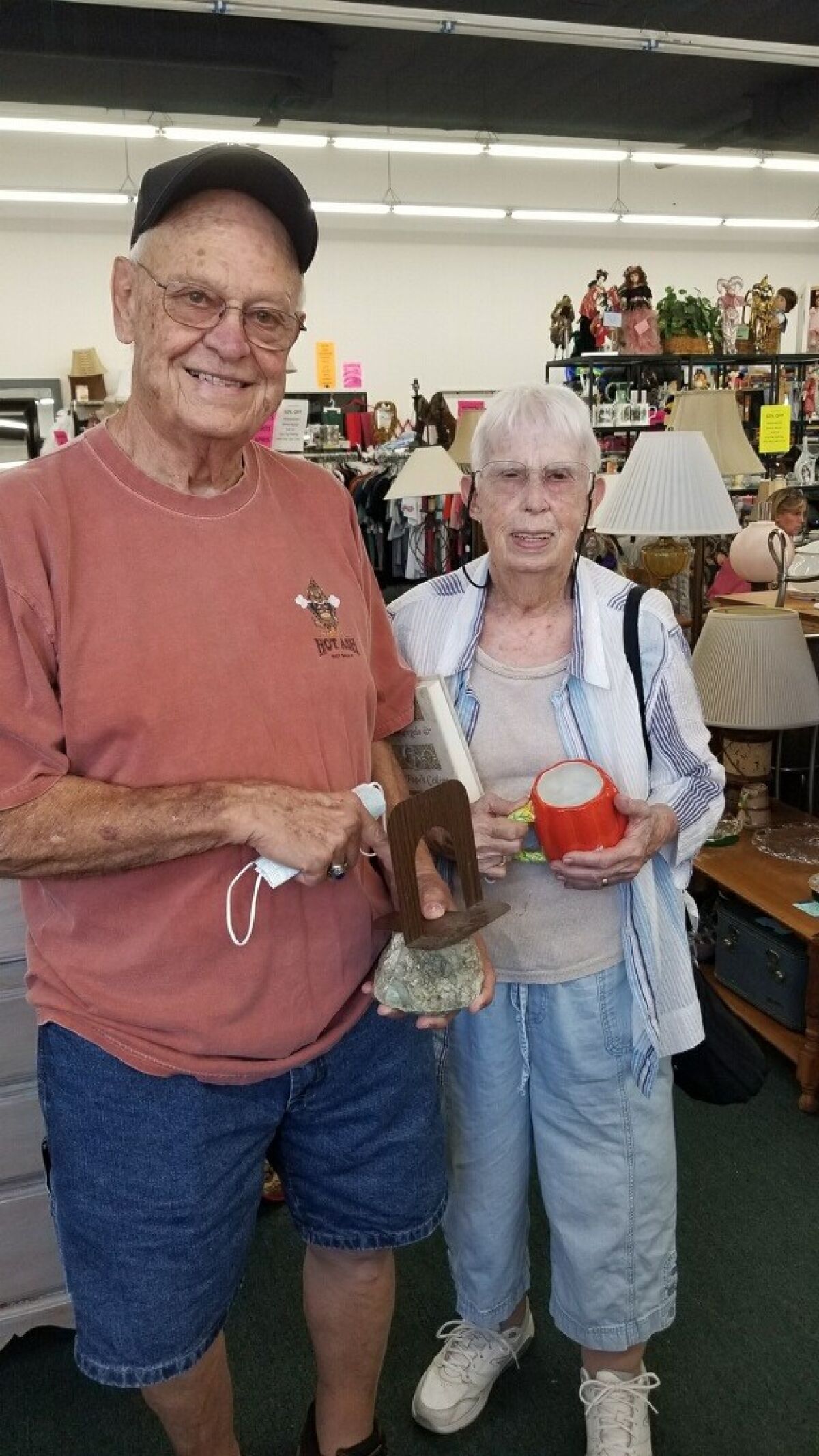 Jean and Bill O'Daniel are regulars at ReRuns ReSale Shoppe. Store proceeds will help pay for older adult programming.