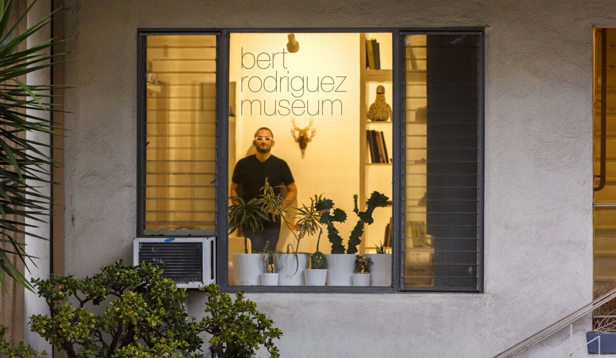 Artist Bert Rodriguez is in the process of turning his West Hollywood apartment into a museum — complete with a board, docents and gift shop. It will show works of art and be its own work of art, too.