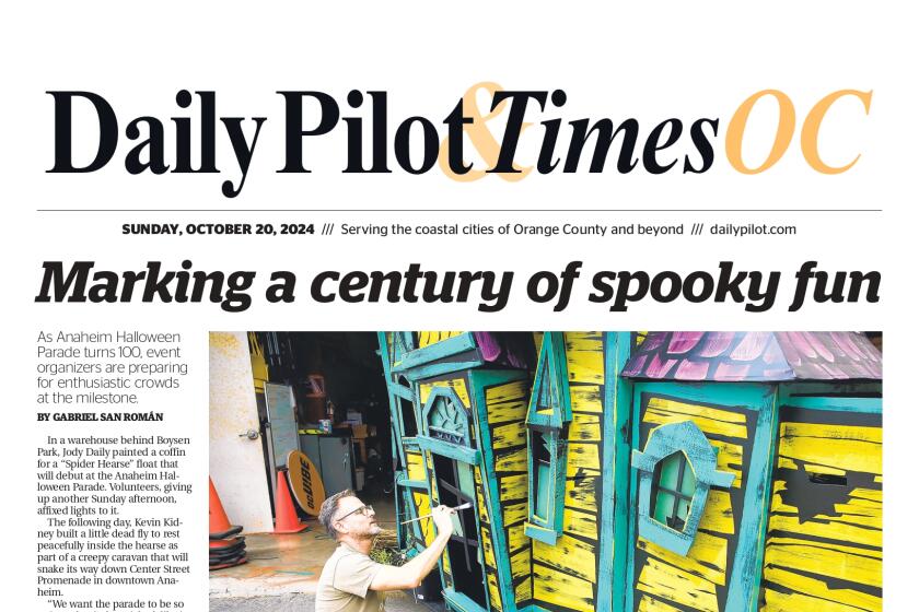 Front page of the Daily Pilot & TimesOC e-newspaper for Sunday, Oct. 20, 2024.