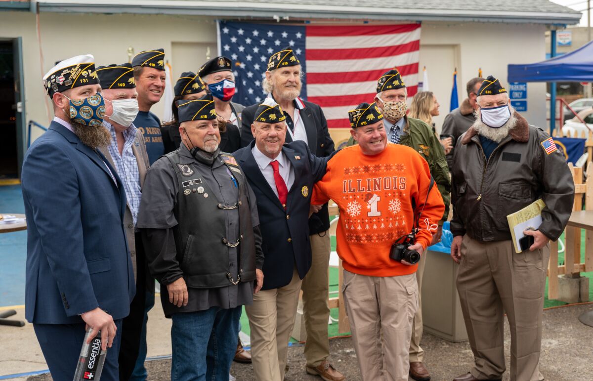 Local Legionnaires who attended the Medal of Valor presentation ceremony, which was live streamed.