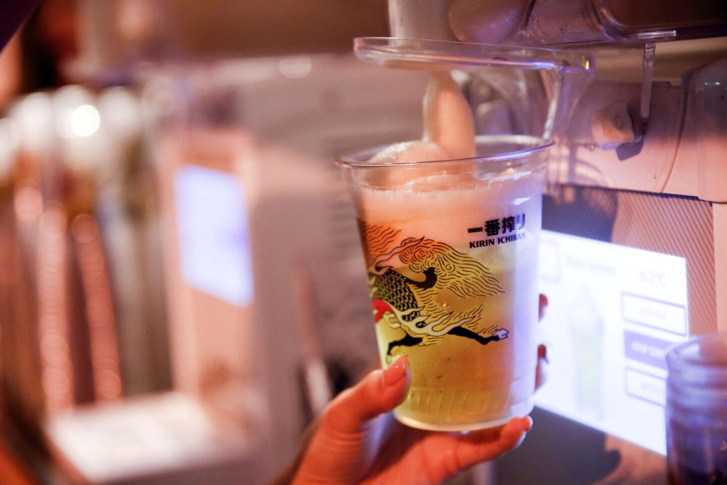 Kirin Ichiban topped with frozen beer
