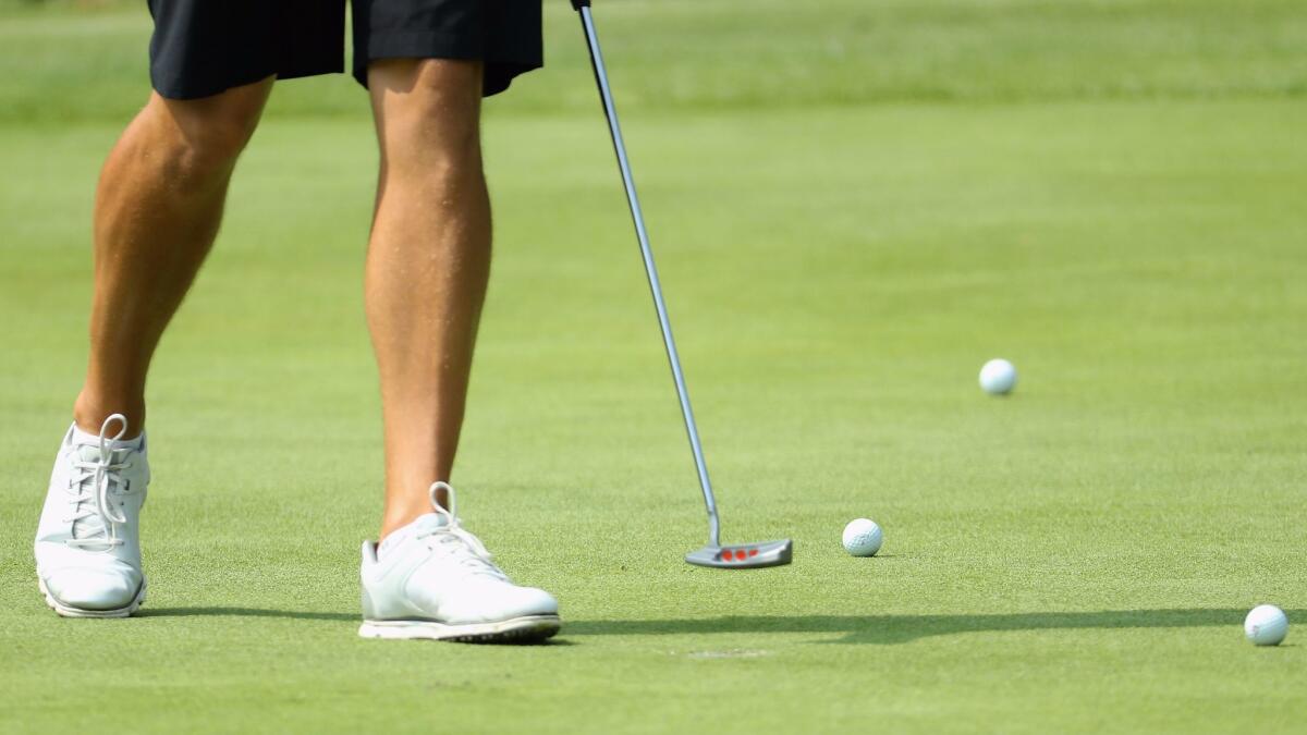 Peter Uihlein of the USA plays a practice round ahead of the Tshwane Open at Pretoria Country Club on March 1 in Pretoria, South Africa.