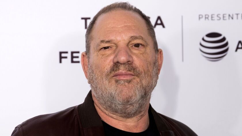Harvey Weinstein attends a screening during the Tribeca Film Festival in New York on April 28.
