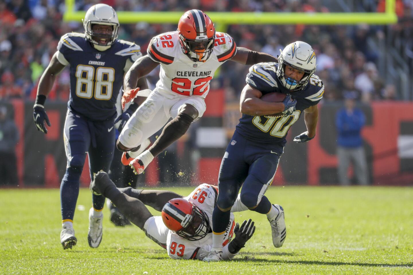 Austin Ekeler, Trevon Coley, Jabrill Peppers