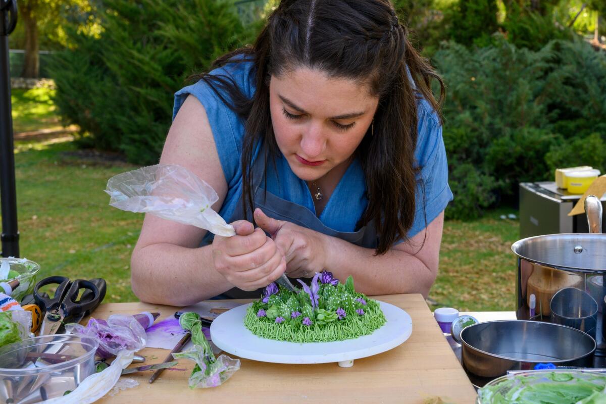 Confectionary artist Lisa Altfest at work.