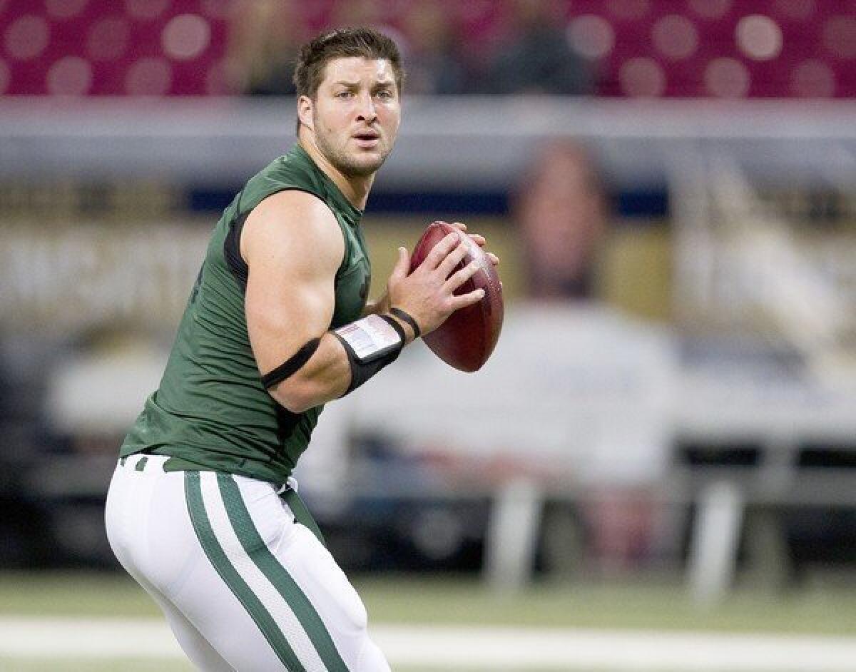 New York Jets backup quarterback Tim Tebow is said to have a job waiting for him in the Arena Football League if his NFL gig doesn't work out.
