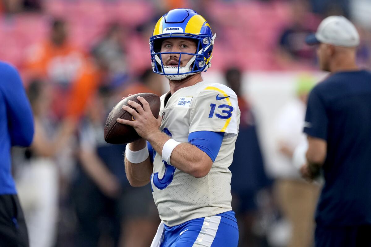 Rams backup QB Wolford remains ready after appendicitis bout - The San  Diego Union-Tribune
