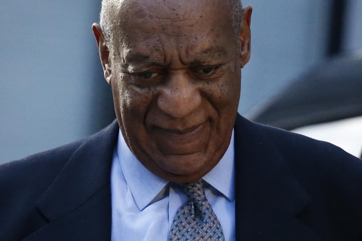 Bill Cosby arrives Tuesday at the Montgomery County Courthouse in Norristown, Pa., for a hearing in the sexual assault case against him.