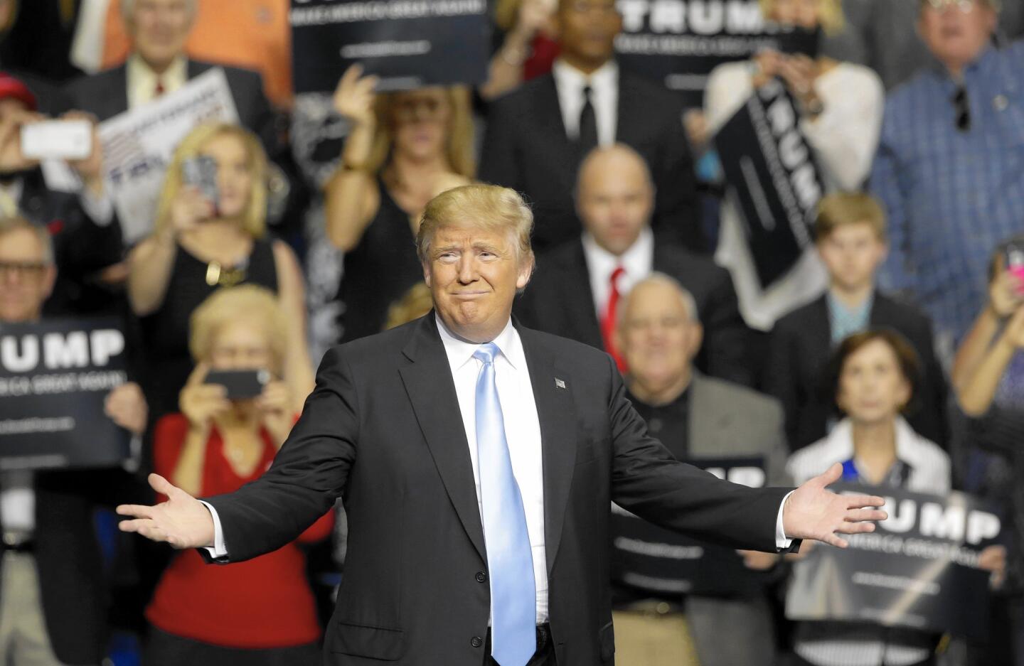 Donald Trump at Fayetteville, N.C., rally where protester was punched