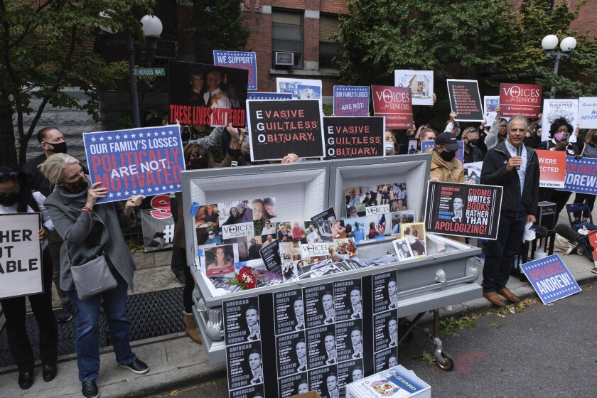 Protesters in New York over nursing home coronavirus response